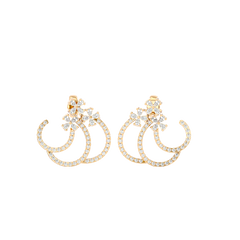 Spiral Diamond Ear Climber Earrings
