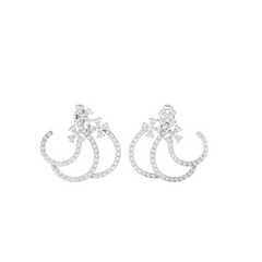 Spiral Diamond Ear Climber Earrings
