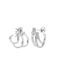Spiral Diamond Ear Climber Earrings