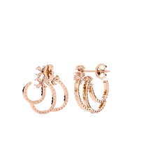 Spiral Diamond Ear Climber Earrings