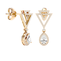 Art Deco Triangle Drop Earrings