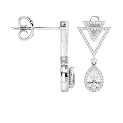 Art Deco Triangle Drop Earrings