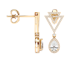 Art Deco Triangle Drop Earrings