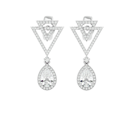Art Deco Triangle Drop Earrings