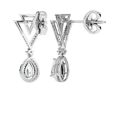 Art Deco Triangle Drop Earrings