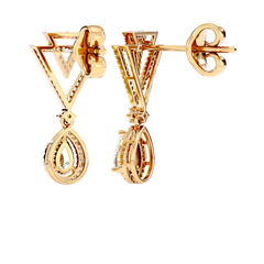 Art Deco Triangle Drop Earrings