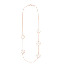 Multi-Initial Circle Charm Bracelet ("R", "N", "S", "A")