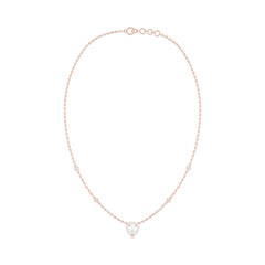 Pear Diamond Cluster Halo Necklace with Diamond Stations