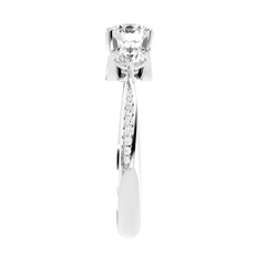 Three Stone Trellis Diamond Ring