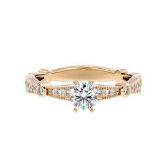 Vintage Bezel Accent Diamond Ring