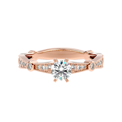 Vintage Bezel Accent Diamond Ring