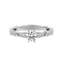 Vintage Bezel Accent Diamond Ring