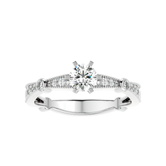 Vintage Bezel Accent Diamond Ring