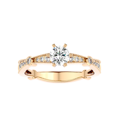 Vintage Bezel Accent Diamond Ring