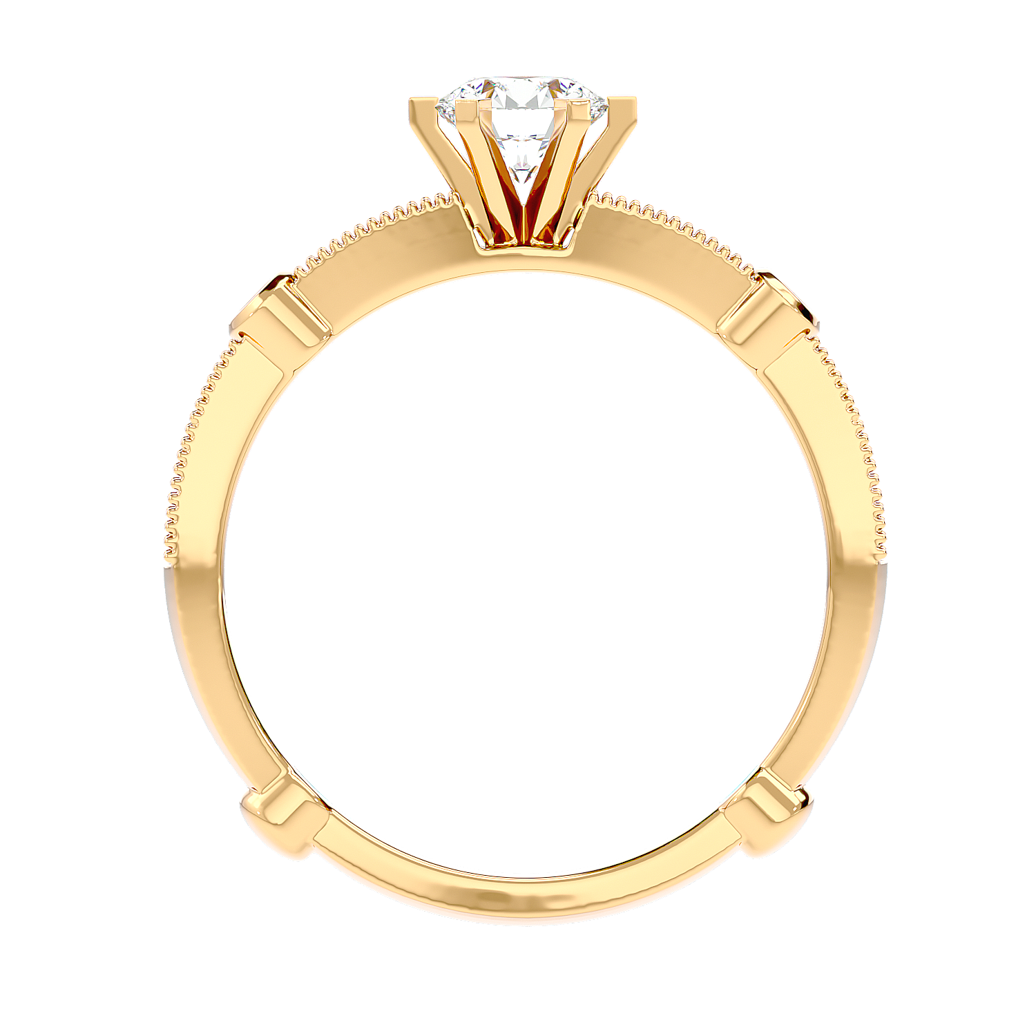 Vintage Bezel Accent Diamond Ring