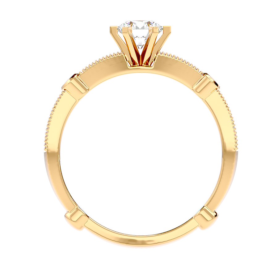 Vintage Bezel Accent Diamond Ring
