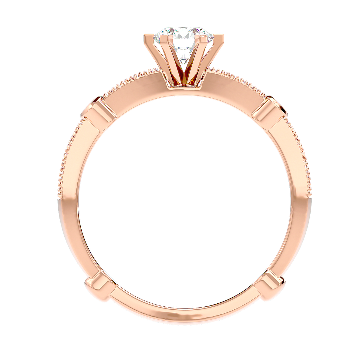 Vintage Bezel Accent Diamond Ring