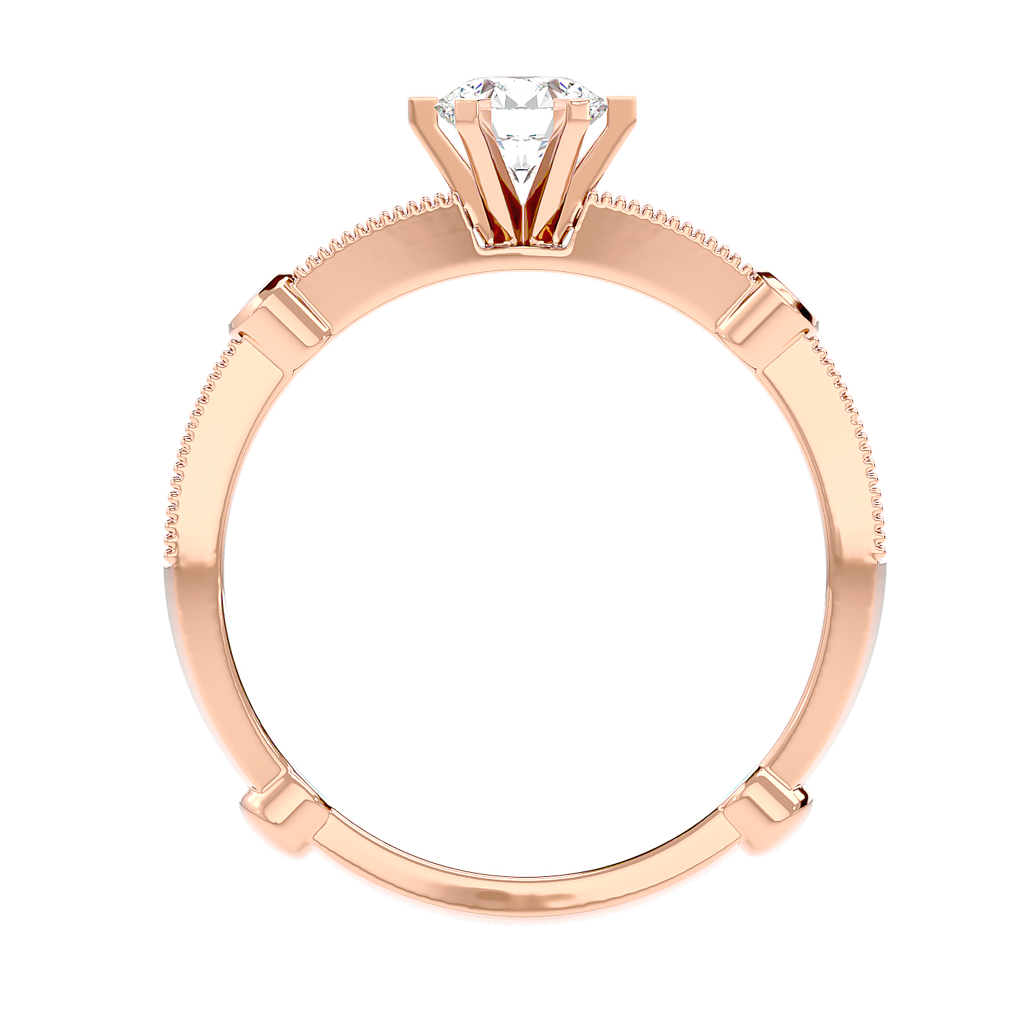 Vintage Bezel Accent Diamond Ring