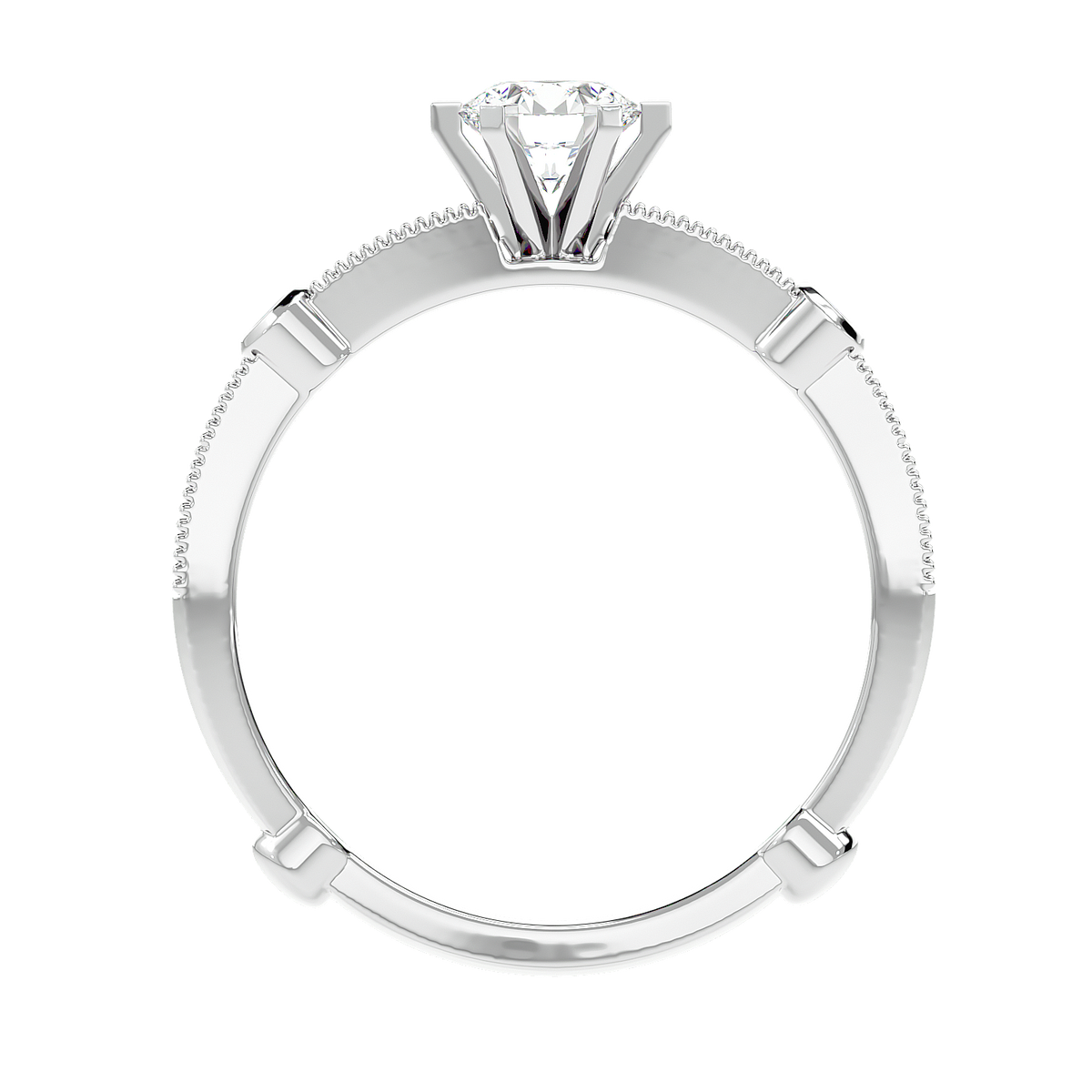 Vintage Bezel Accent Diamond Ring