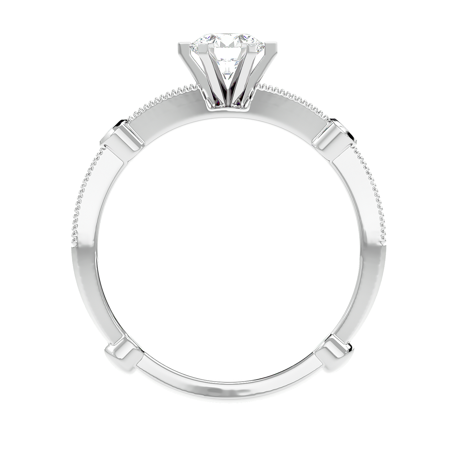 Vintage Bezel Accent Diamond Ring