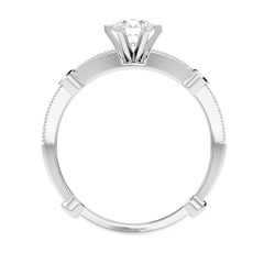 Vintage Bezel Accent Diamond Ring
