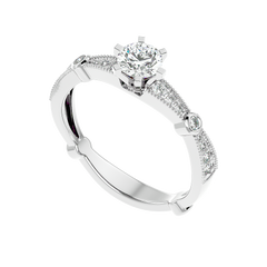 Vintage Bezel Accent Diamond Ring