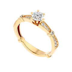 Vintage Bezel Accent Diamond Ring