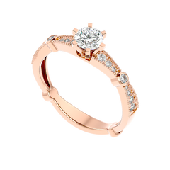 Vintage Bezel Accent Diamond Ring