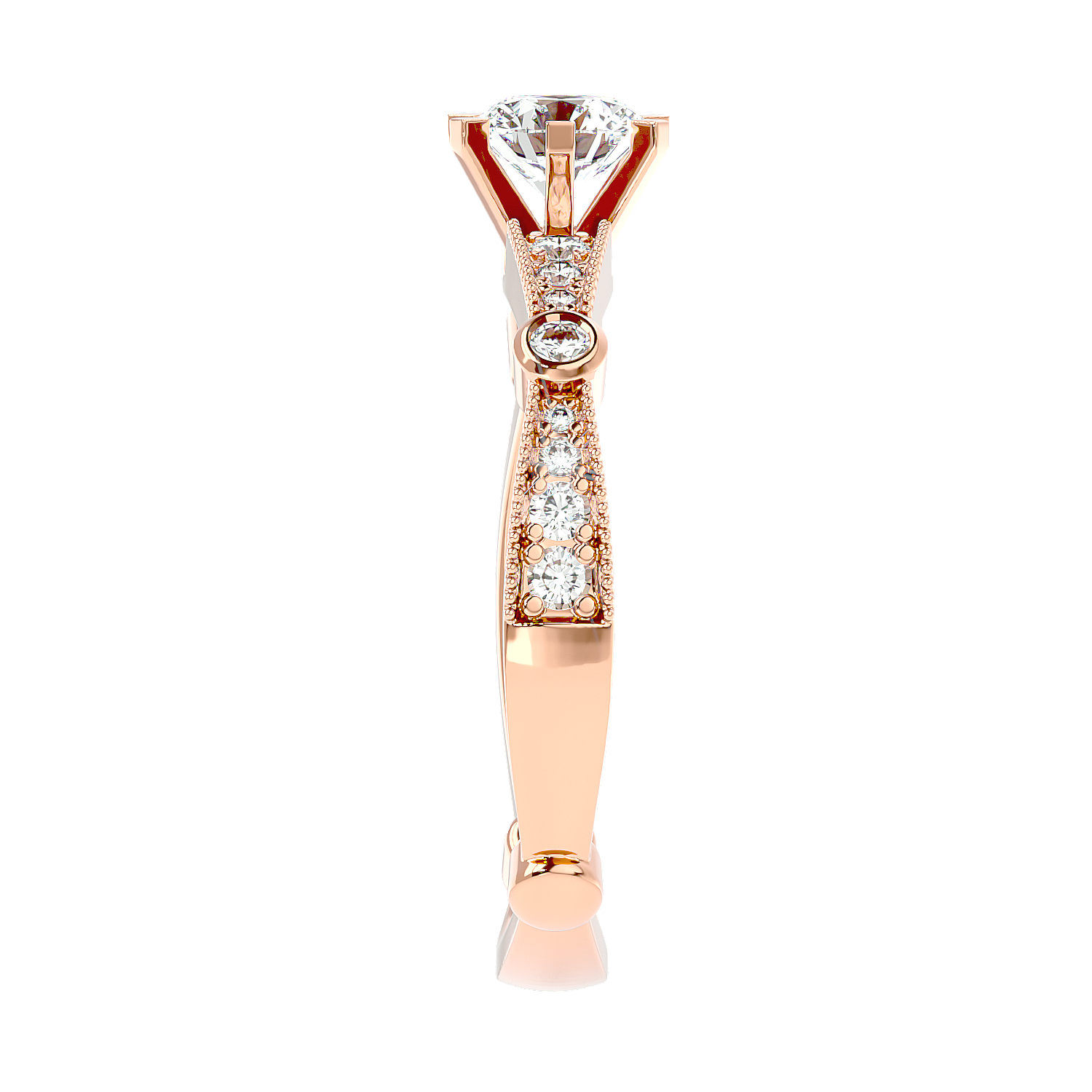 Vintage Bezel Accent Diamond Ring