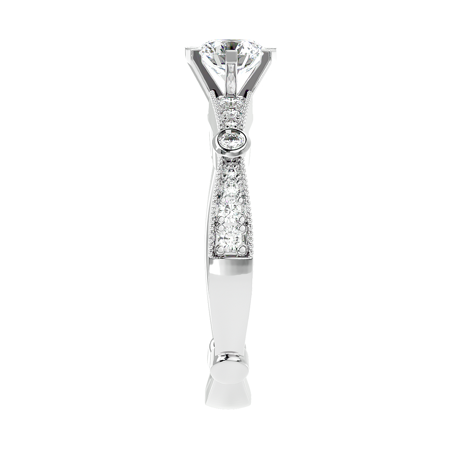 Vintage Bezel Accent Diamond Ring