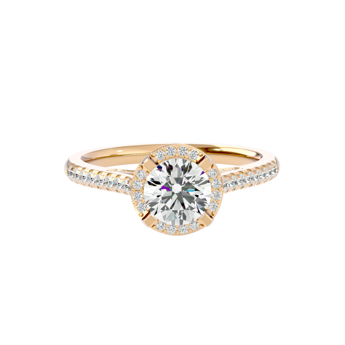 Halo Solitaire Diamond Ring