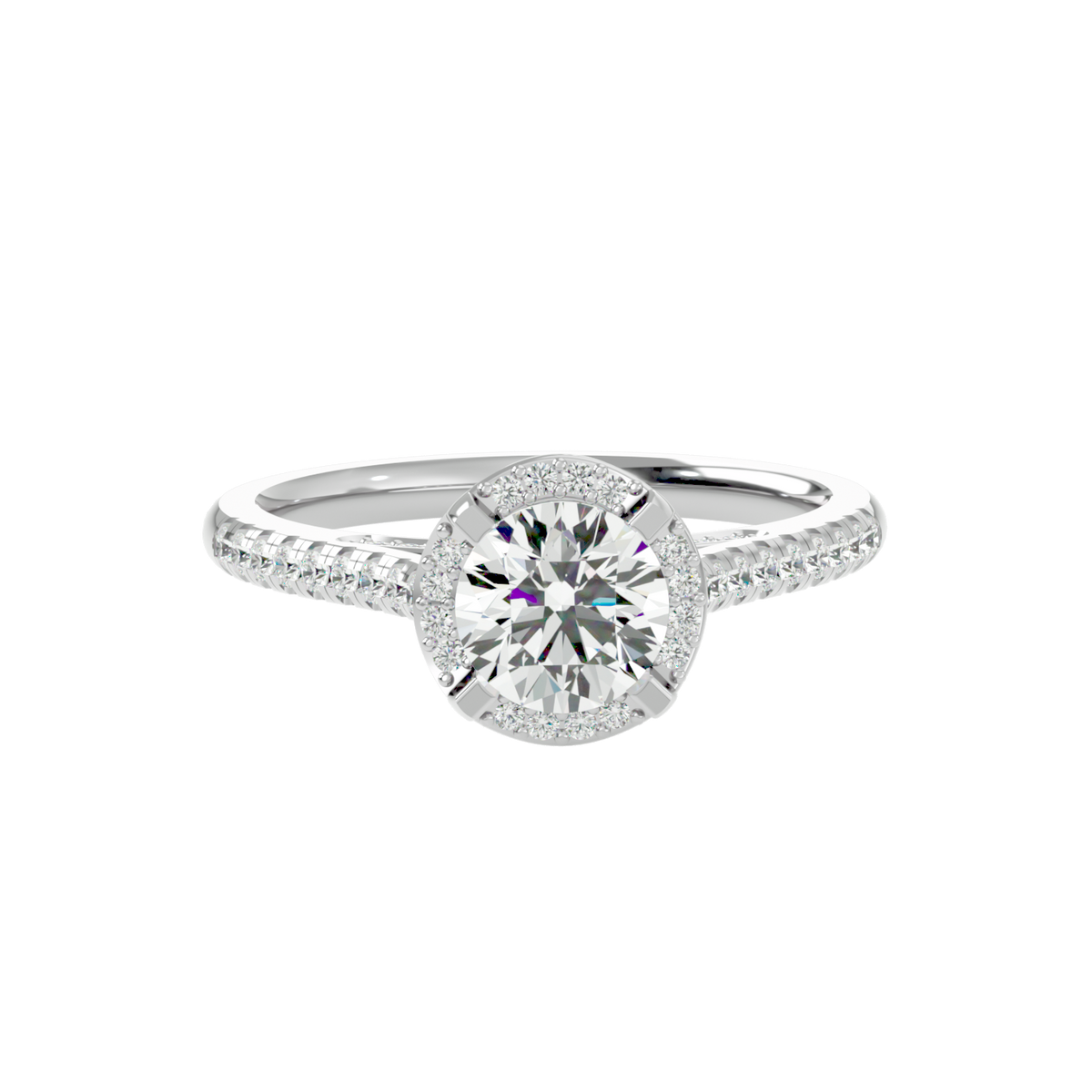 Halo Solitaire Diamond Ring
