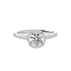 Halo Solitaire Diamond Ring