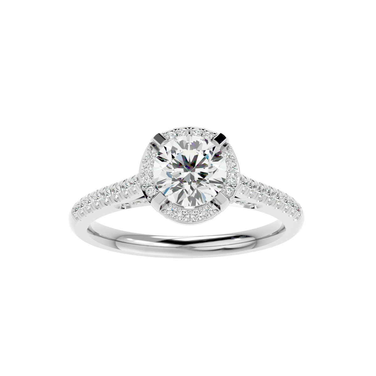 Halo Solitaire Diamond Ring