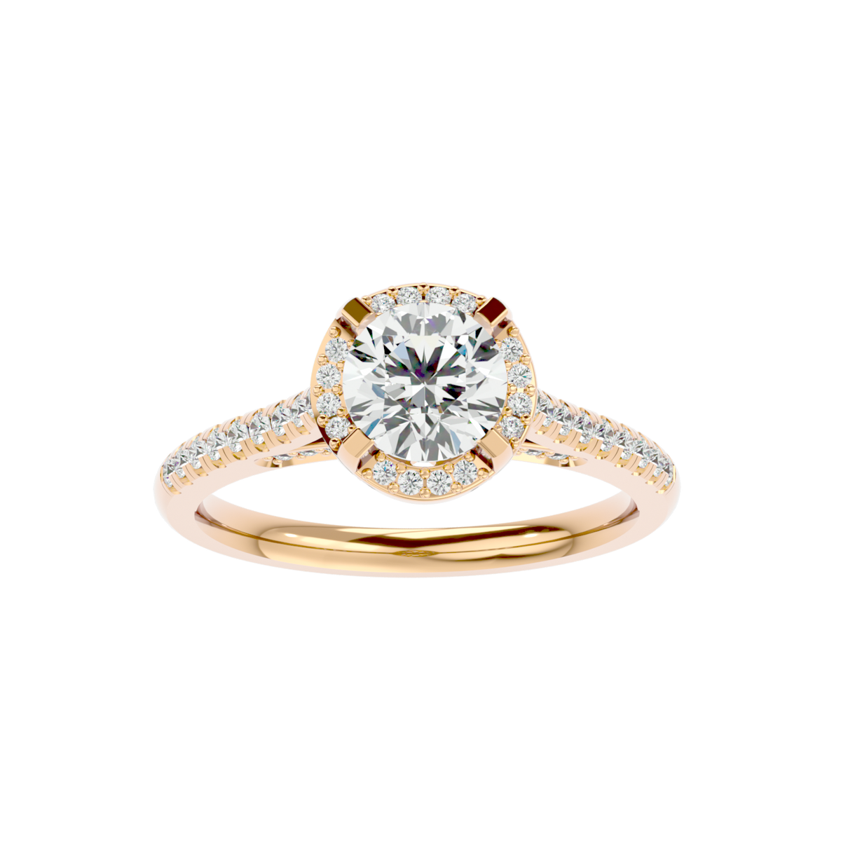 Halo Solitaire Diamond Ring