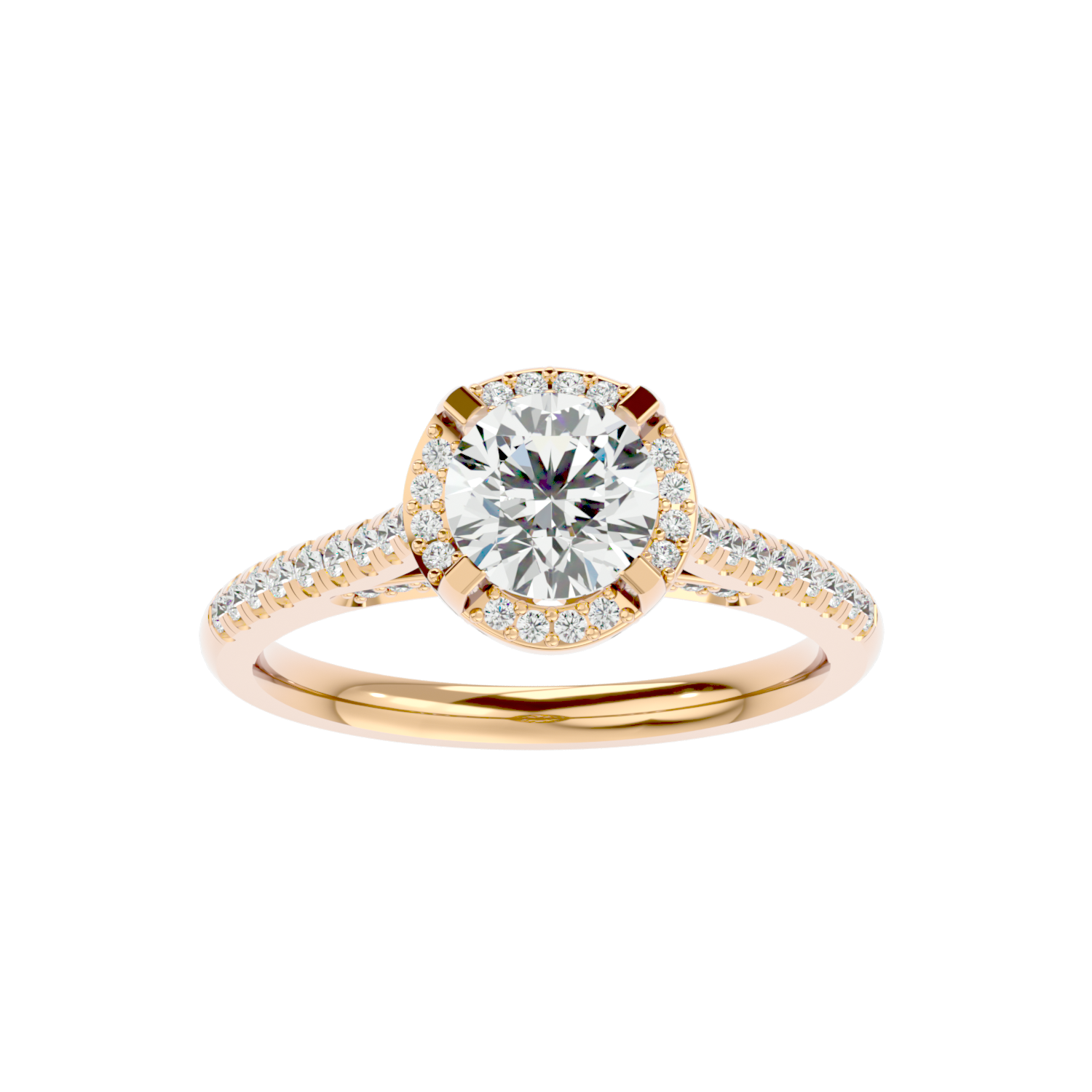 Halo Solitaire Diamond Ring