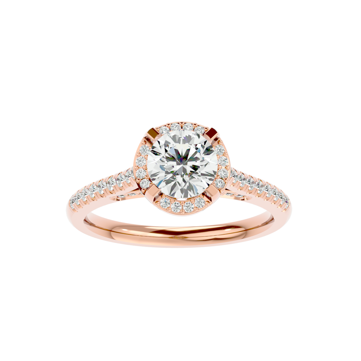 Halo Solitaire Diamond Ring