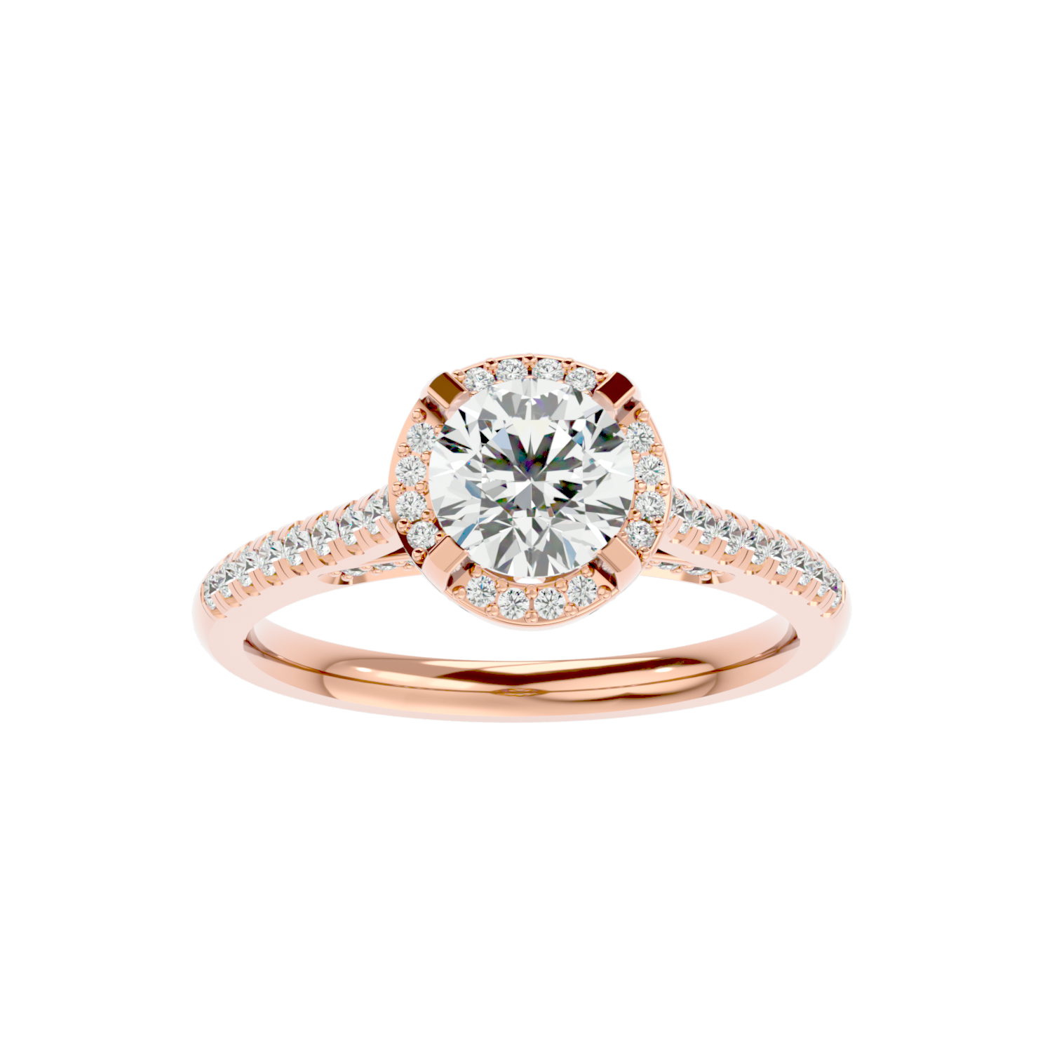 Halo Solitaire Diamond Ring