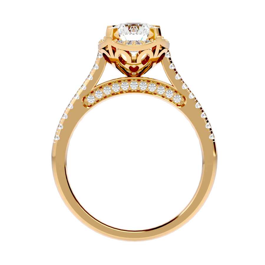 Halo Solitaire Diamond Ring