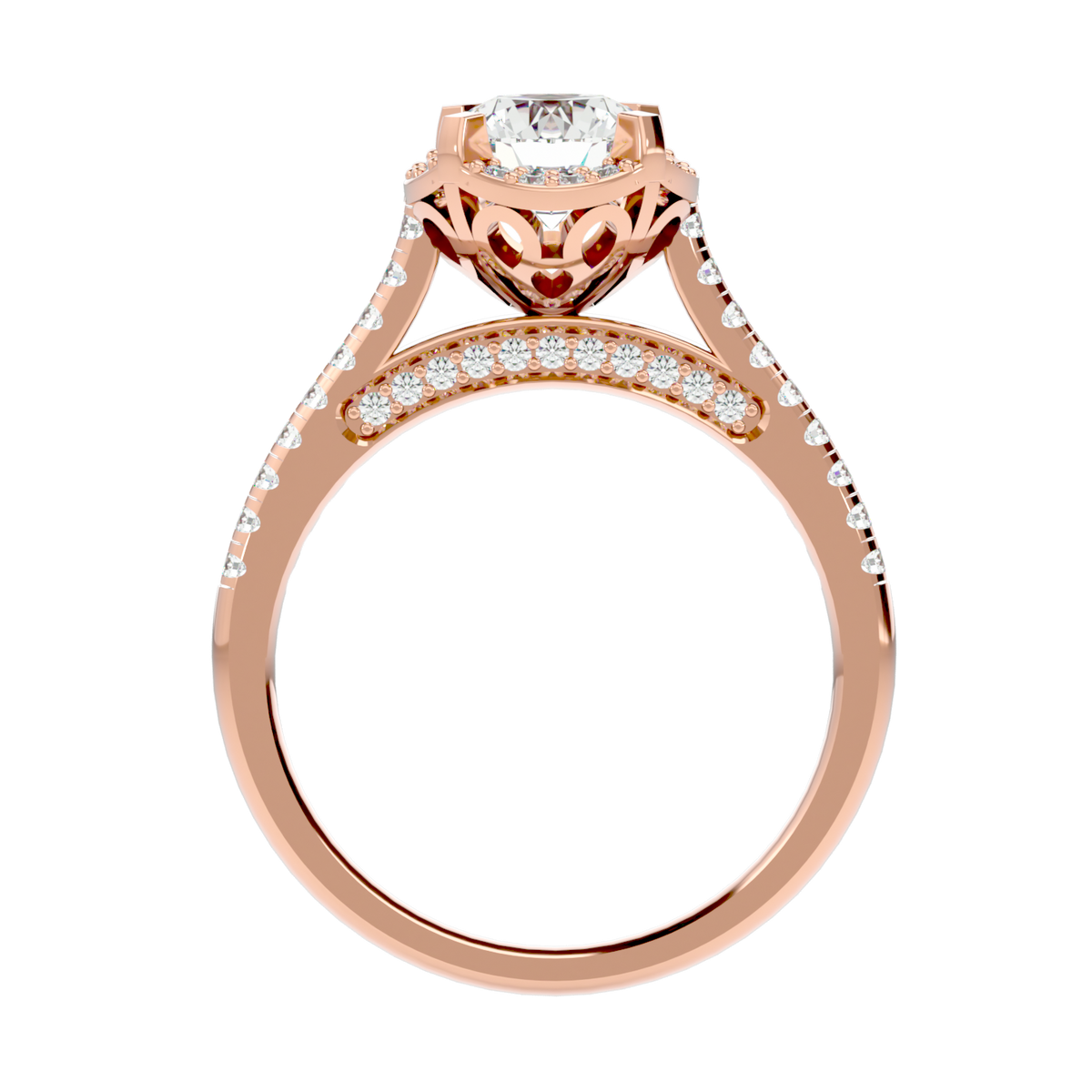 Halo Solitaire Diamond Ring