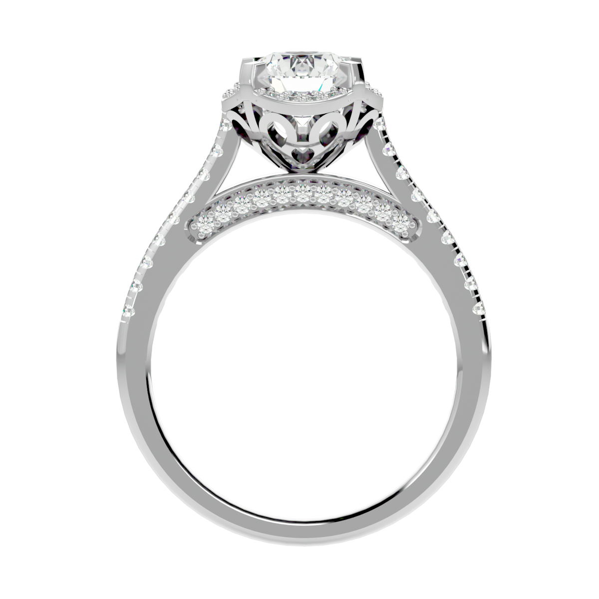 Halo Solitaire Diamond Ring