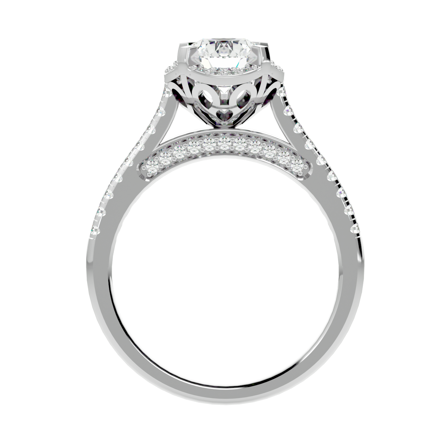 Halo Solitaire Diamond Ring