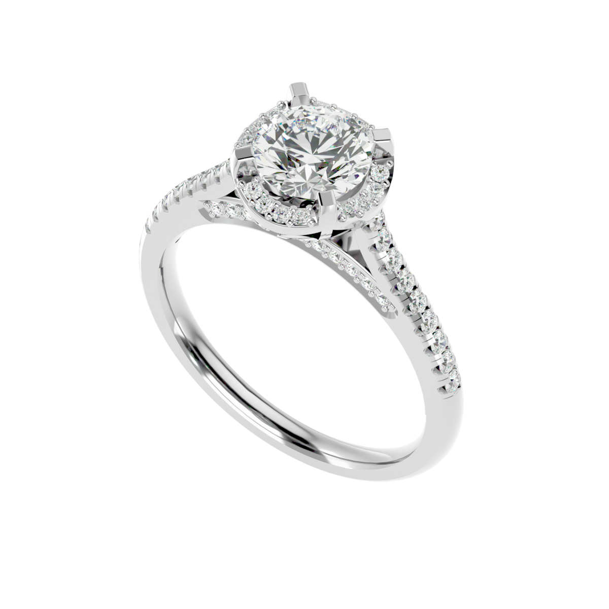 Halo Solitaire Diamond Ring