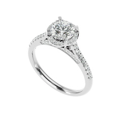 Halo Solitaire Diamond Ring