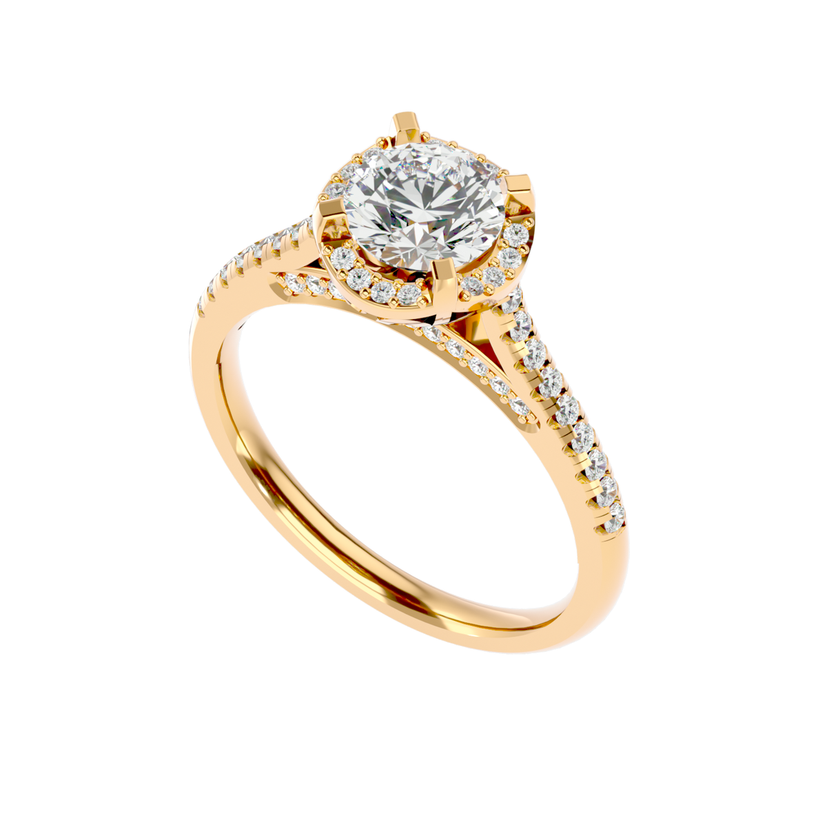 Halo Solitaire Diamond Ring