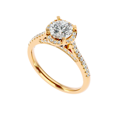 Halo Solitaire Diamond Ring