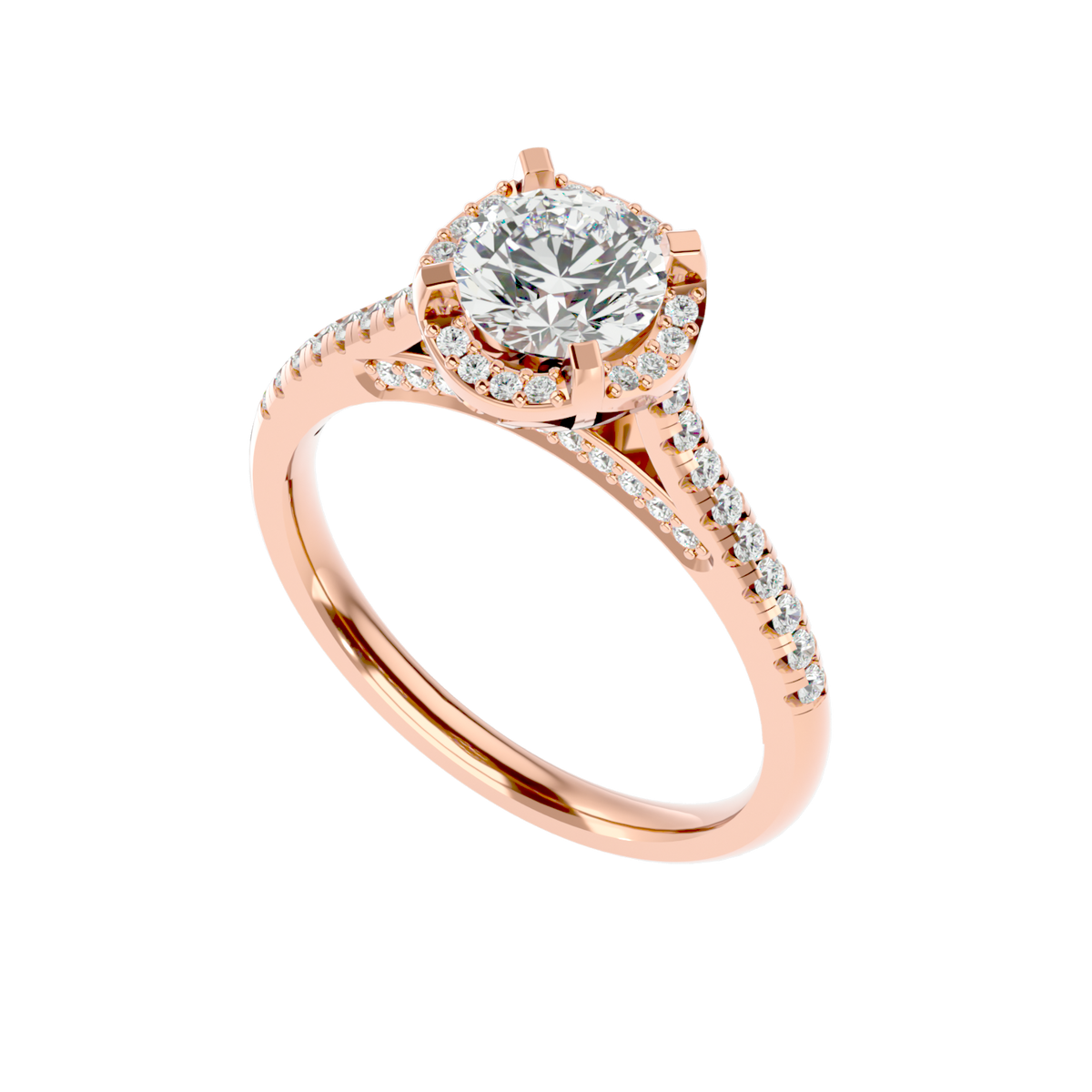 Halo Solitaire Diamond Ring