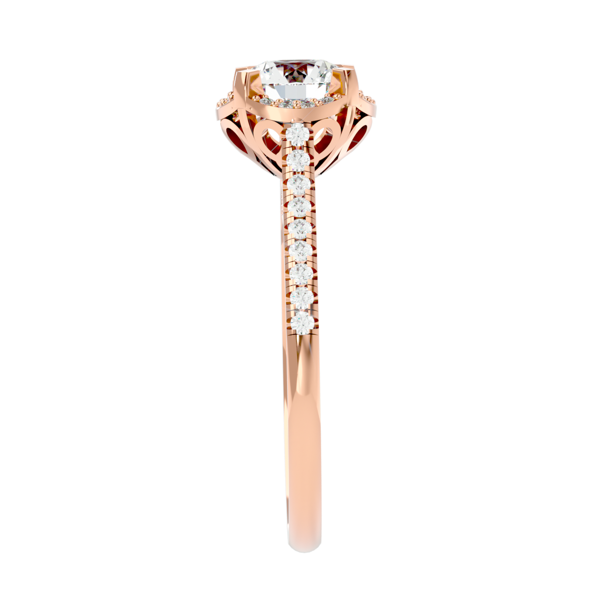 Halo Solitaire Diamond Ring