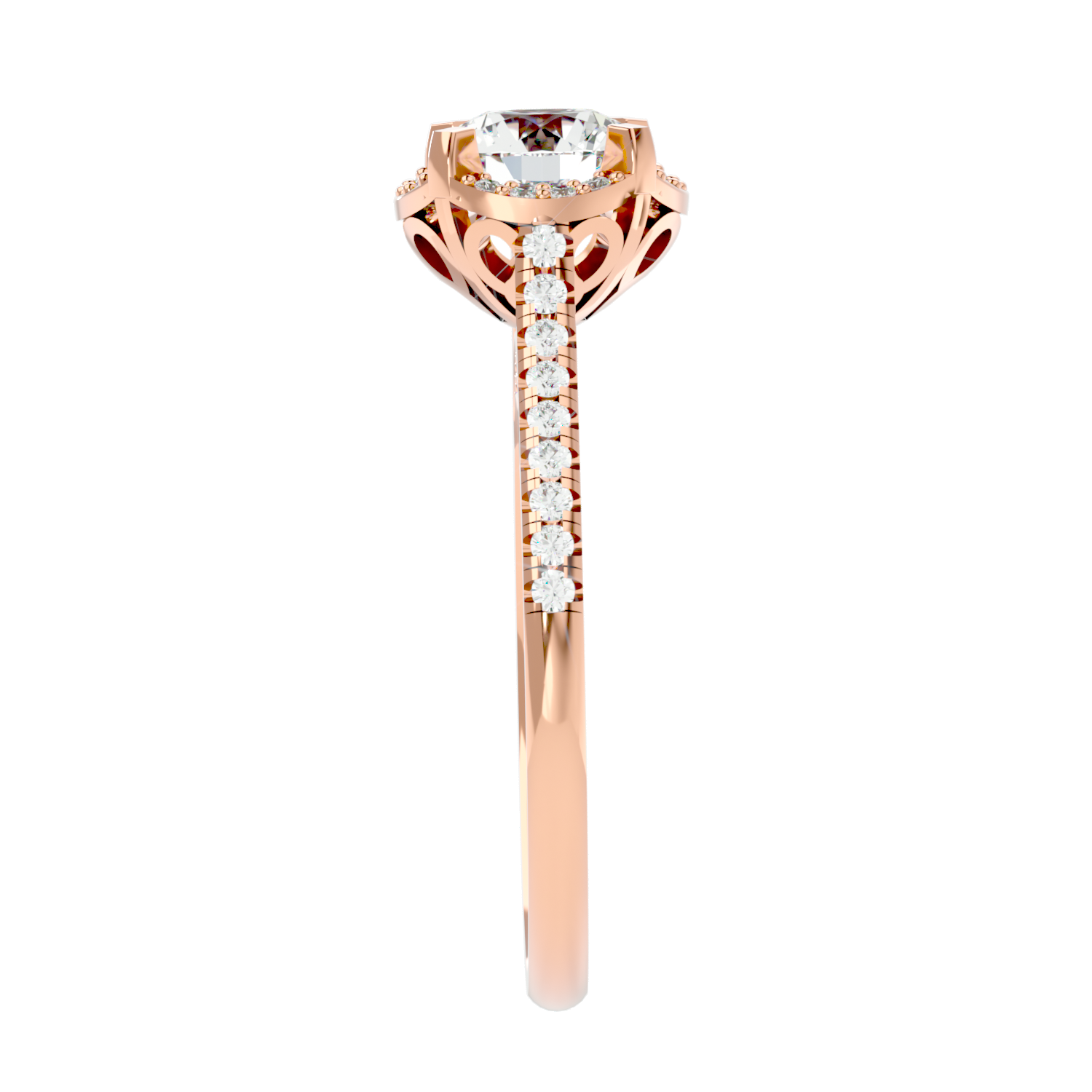Halo Solitaire Diamond Ring