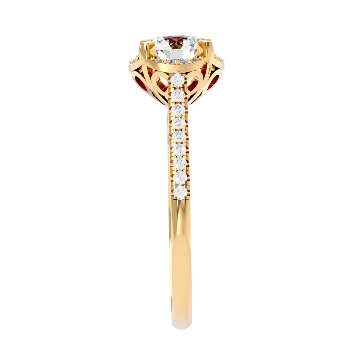 Halo Solitaire Diamond Ring